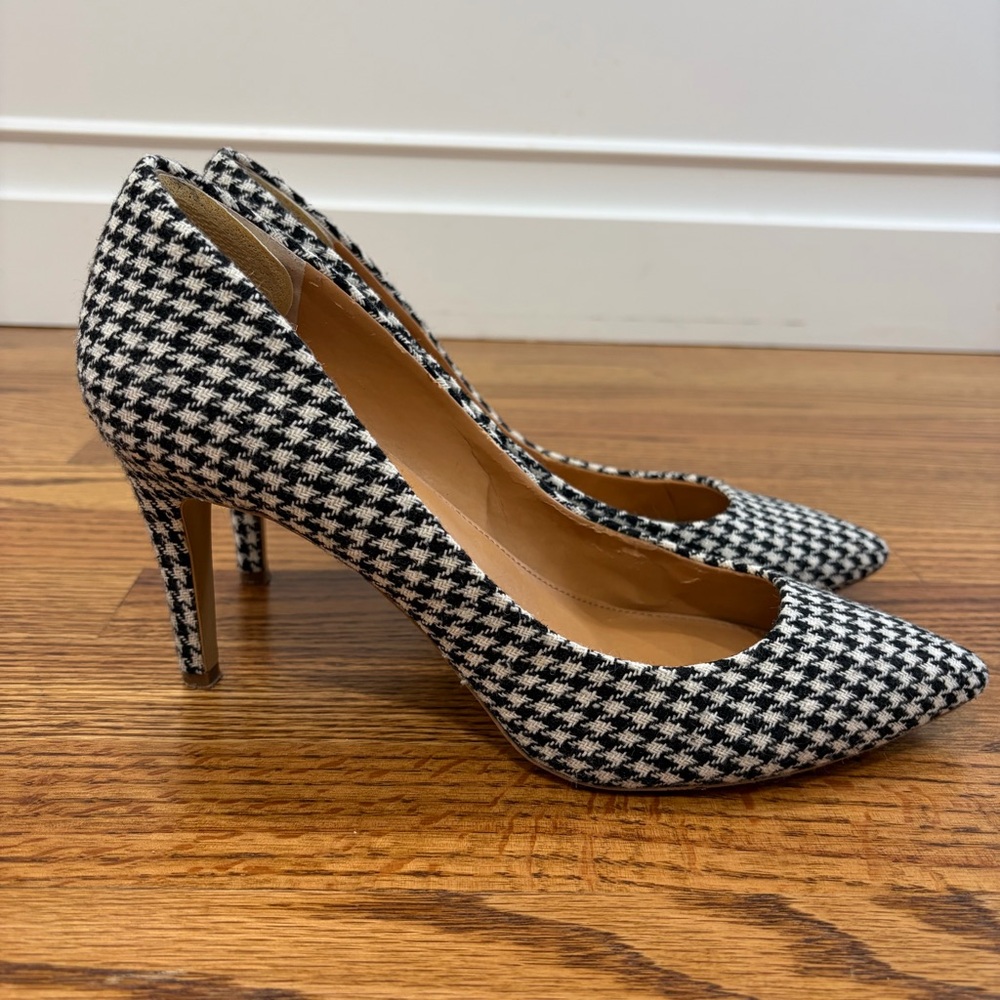 J. Crew Isabella Houndstooth Heels - Picture 1 of 8